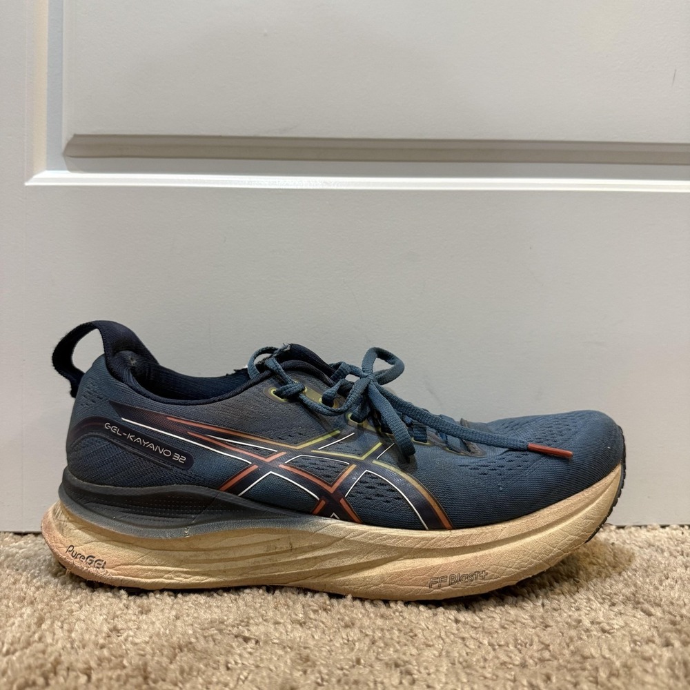 ASICS GEL-Kayano 32 Shoes Mens Size 8.5 Blue Road Running Sneakers 1011C203